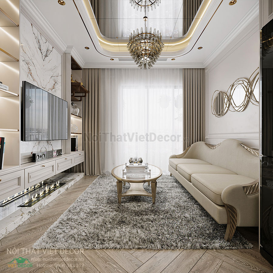Nội Thất Việt Decor thiết kế thi công nội thất căn hộ phong cách tân cổ điển sang trọng luxury