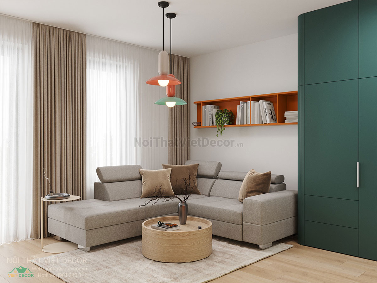 Nội Thất Việt Decor thiết kế thi công nội thất căn hộ phong cách color block
