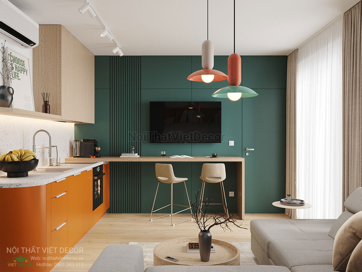 Nội Thất Việt Decor thiết kế thi công nội thất căn hộ phong cách color block