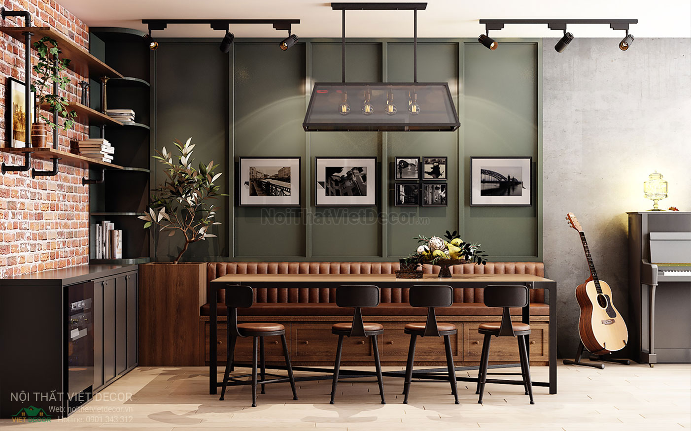 Nội Thất Việt Decor thiết kế thi công nội thất căn hộ phong cách công nghiệp industrial