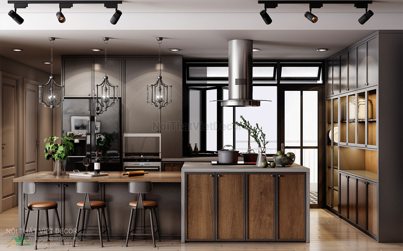 Nội Thất Việt Decor thiết kế thi công nội thất căn hộ phong cách công nghiệp industrial