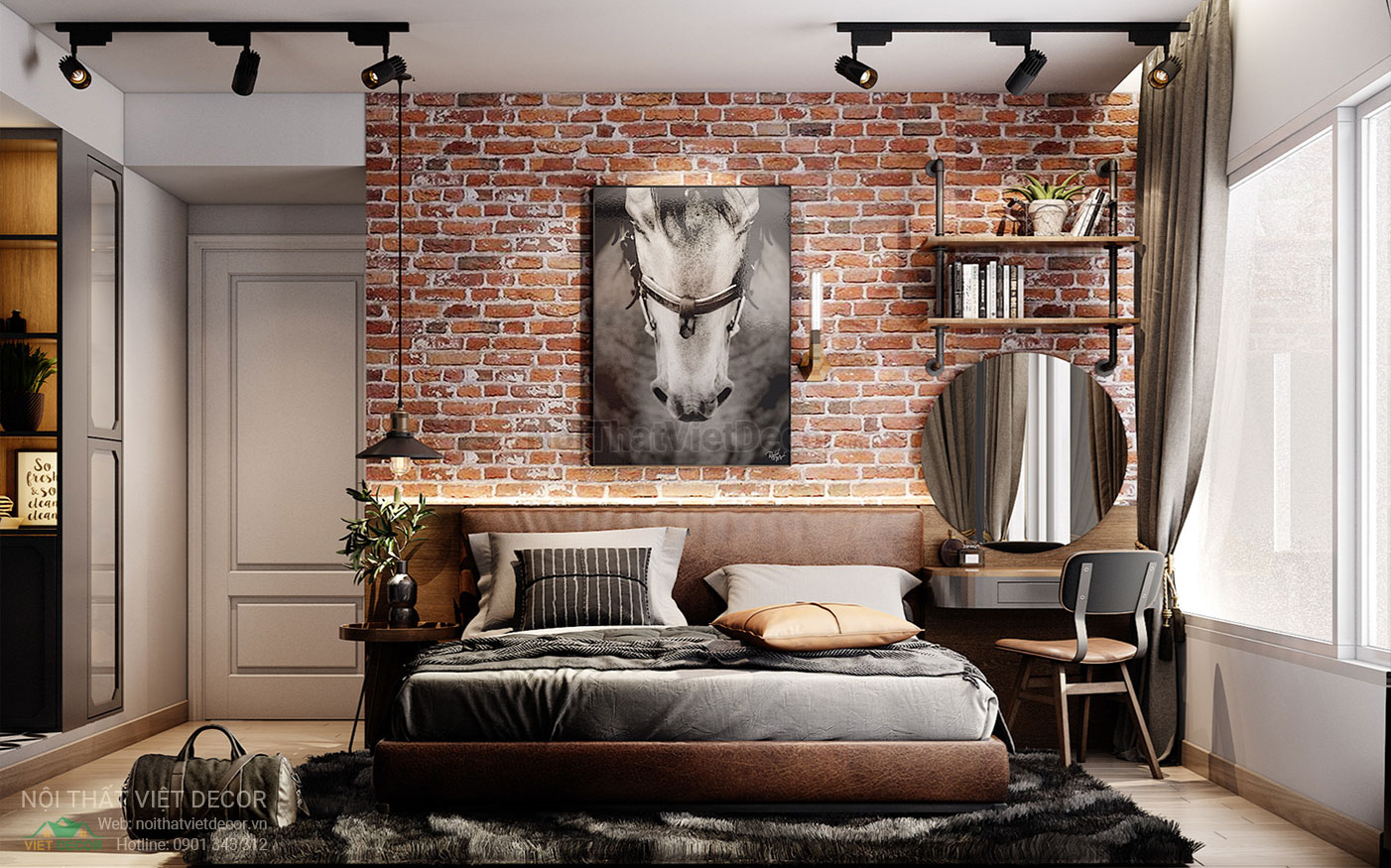Nội Thất Việt Decor thiết kế thi công nội thất căn hộ phong cách công nghiệp industrial