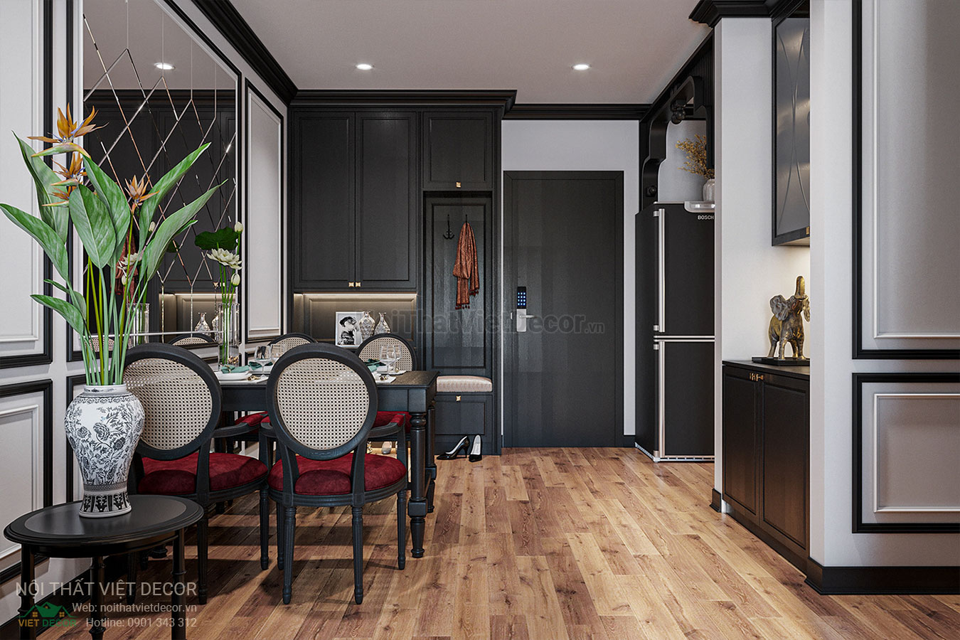 Nội Thất Việt Decor thiết kế thi công nội thất căn hộ phong cách đông dương indochine