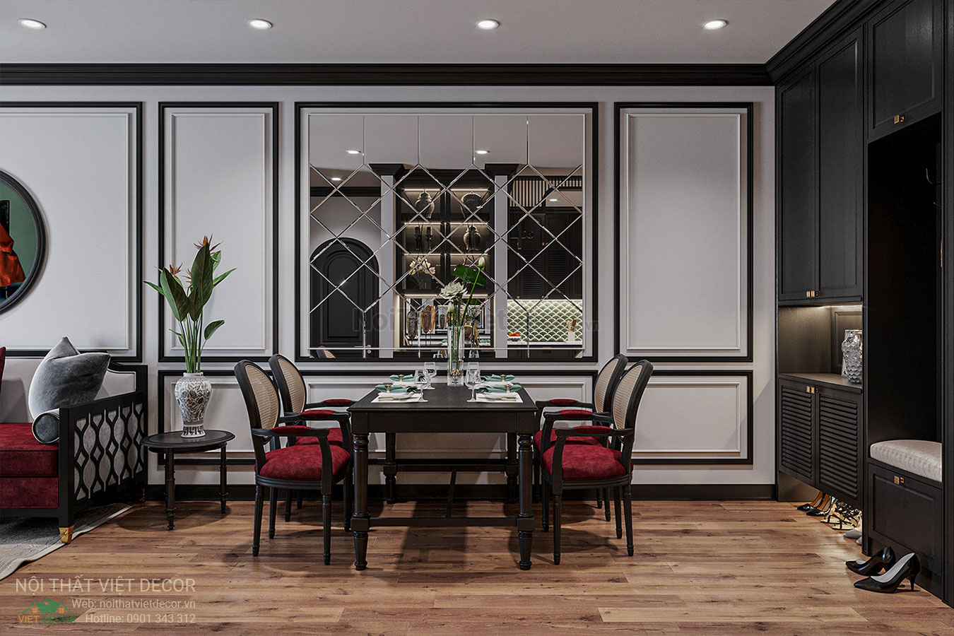 Nội Thất Việt Decor thiết kế thi công nội thất căn hộ phong cách đông dương indochine