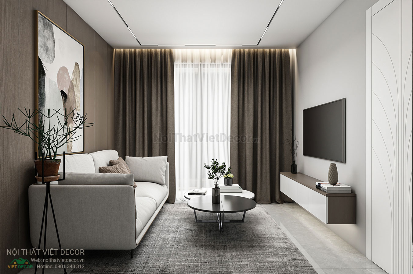 Nội Thất Việt Decor thiết kế thi công nội thất căn hộ phong cách hiện đại tối giản modern minimalism