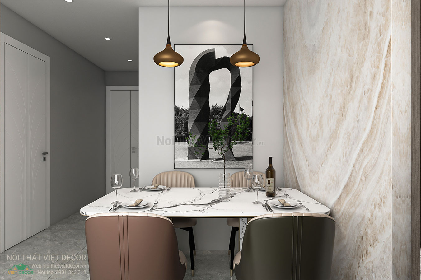 Nội Thất Việt Decor thiết kế thi công nội thất căn hộ phong cách hiện đại tối giản modern minimalism
