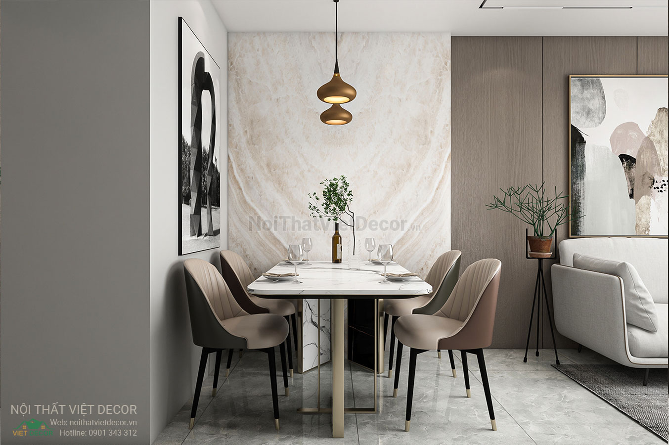 Nội Thất Việt Decor thiết kế thi công nội thất căn hộ phong cách hiện đại tối giản modern minimalism
