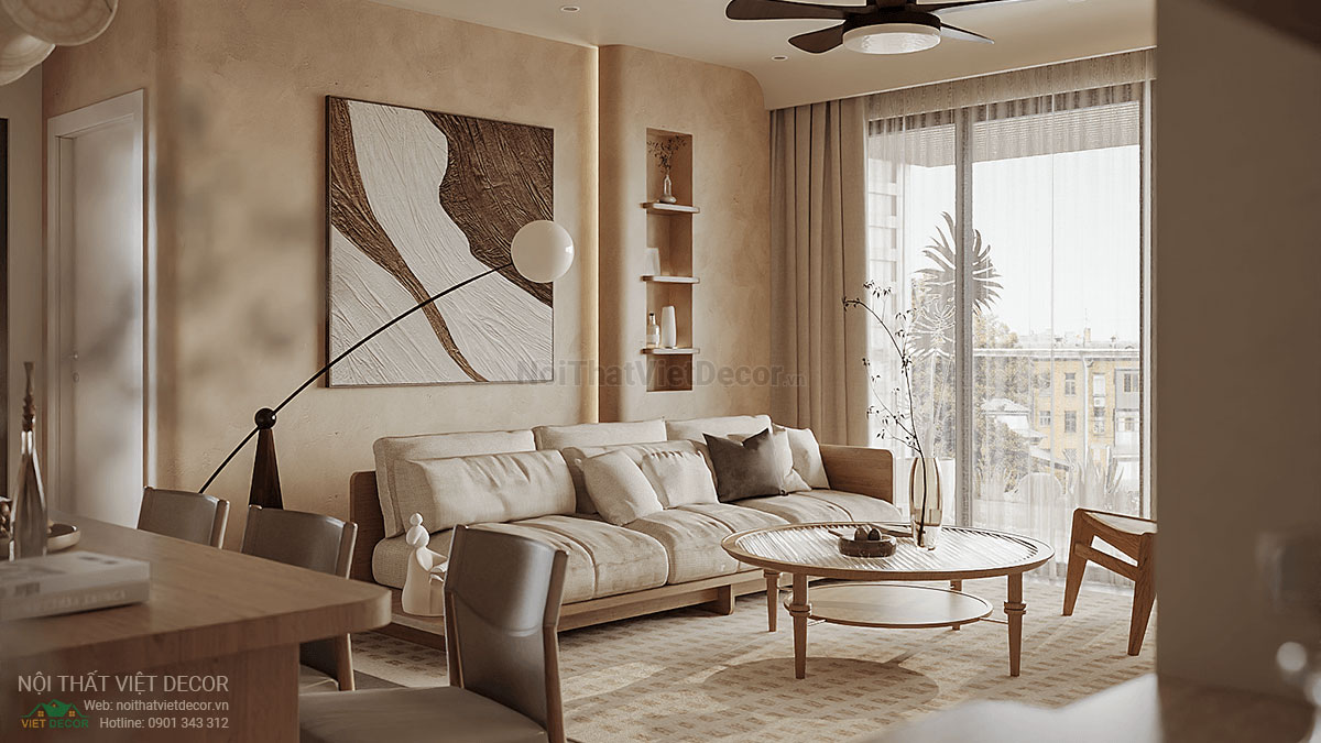 Nội Thất Việt Decor thiết kế thi công nội thất căn hộ phong cách Nhật Bản japandi kết hợp scandinavia
