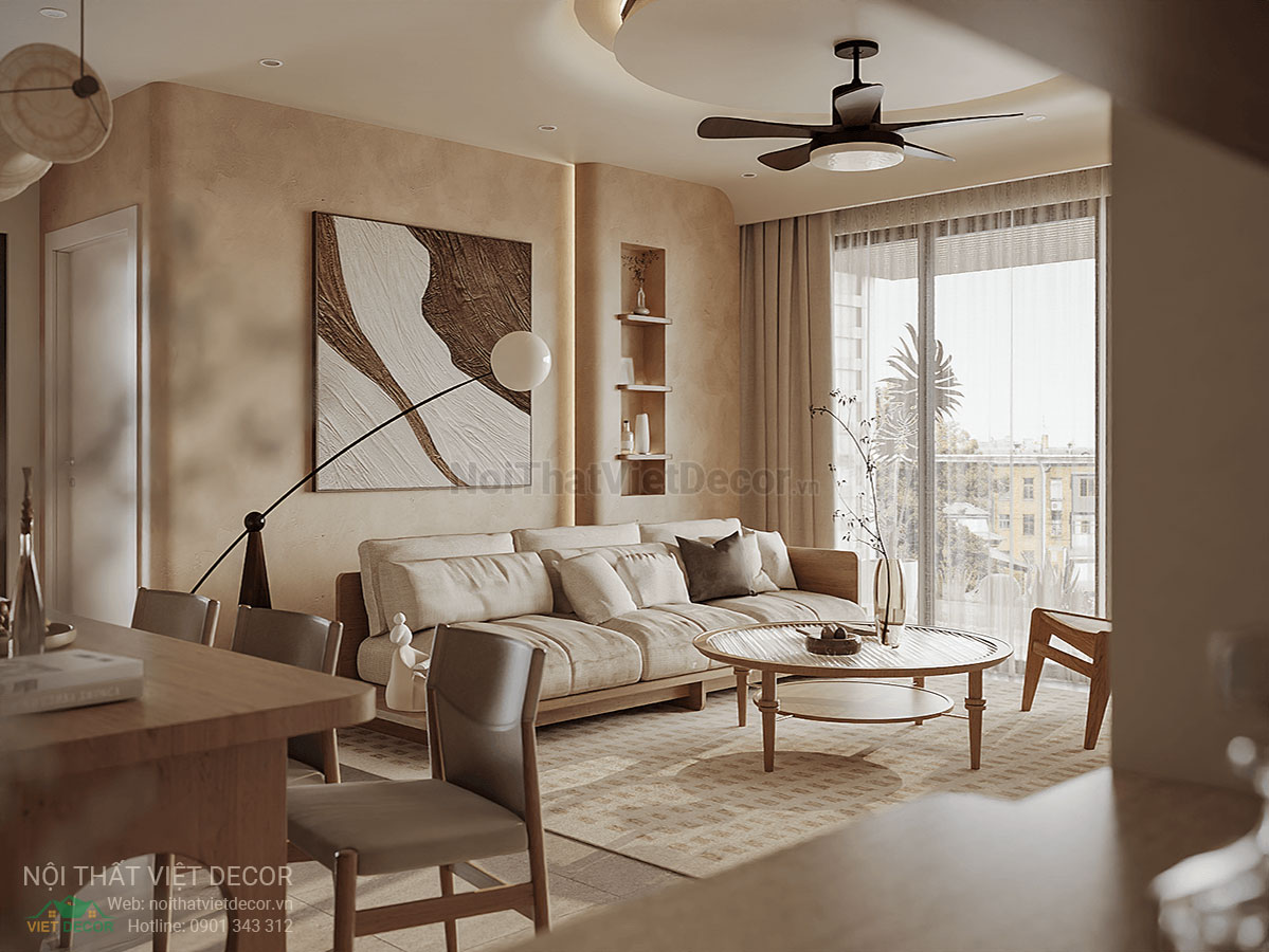 Nội Thất Việt Decor thiết kế thi công nội thất căn hộ phong cách Nhật Bản japandi kết hợp scandinavia