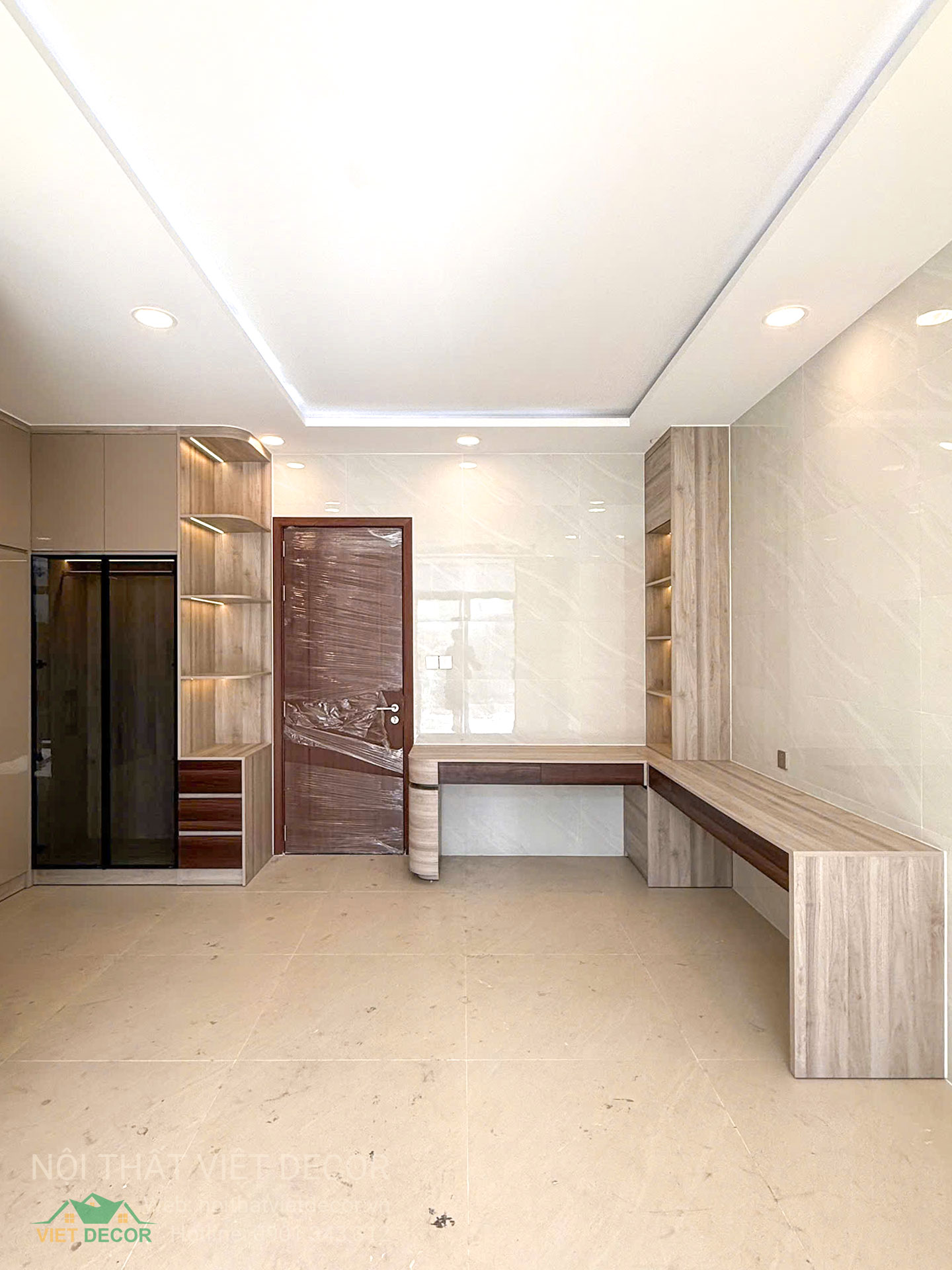 Nội Thất Việt Decor thiết kế, thi công nội thất nhà phố biệt thự Lavilla Green City tại Tân An, Long An (Tây Ninh) phong cách hiện đại tối giản