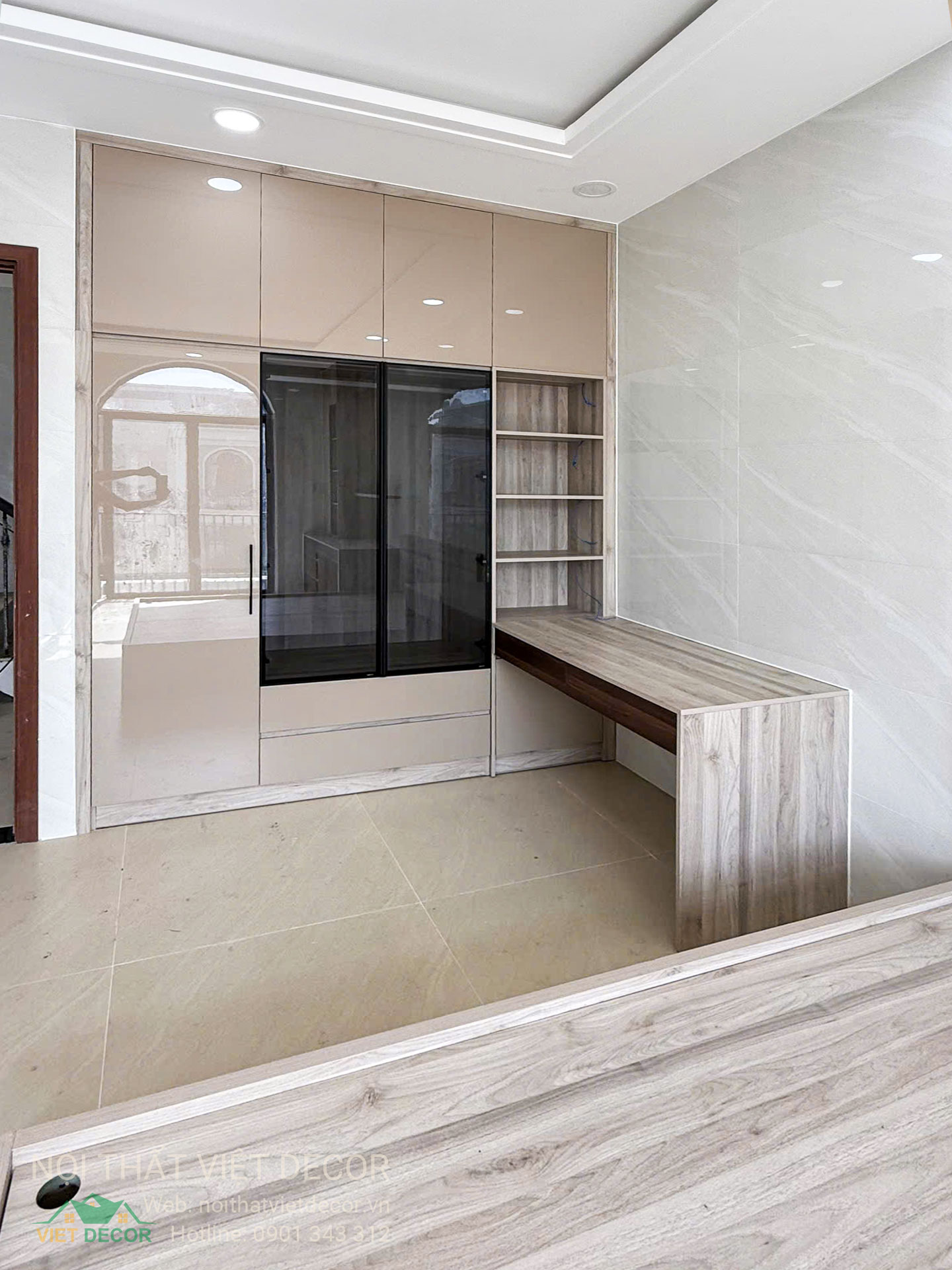Nội Thất Việt Decor thiết kế, thi công nội thất nhà phố biệt thự Lavilla Green City tại Tân An, Long An (Tây Ninh) phong cách hiện đại tối giản