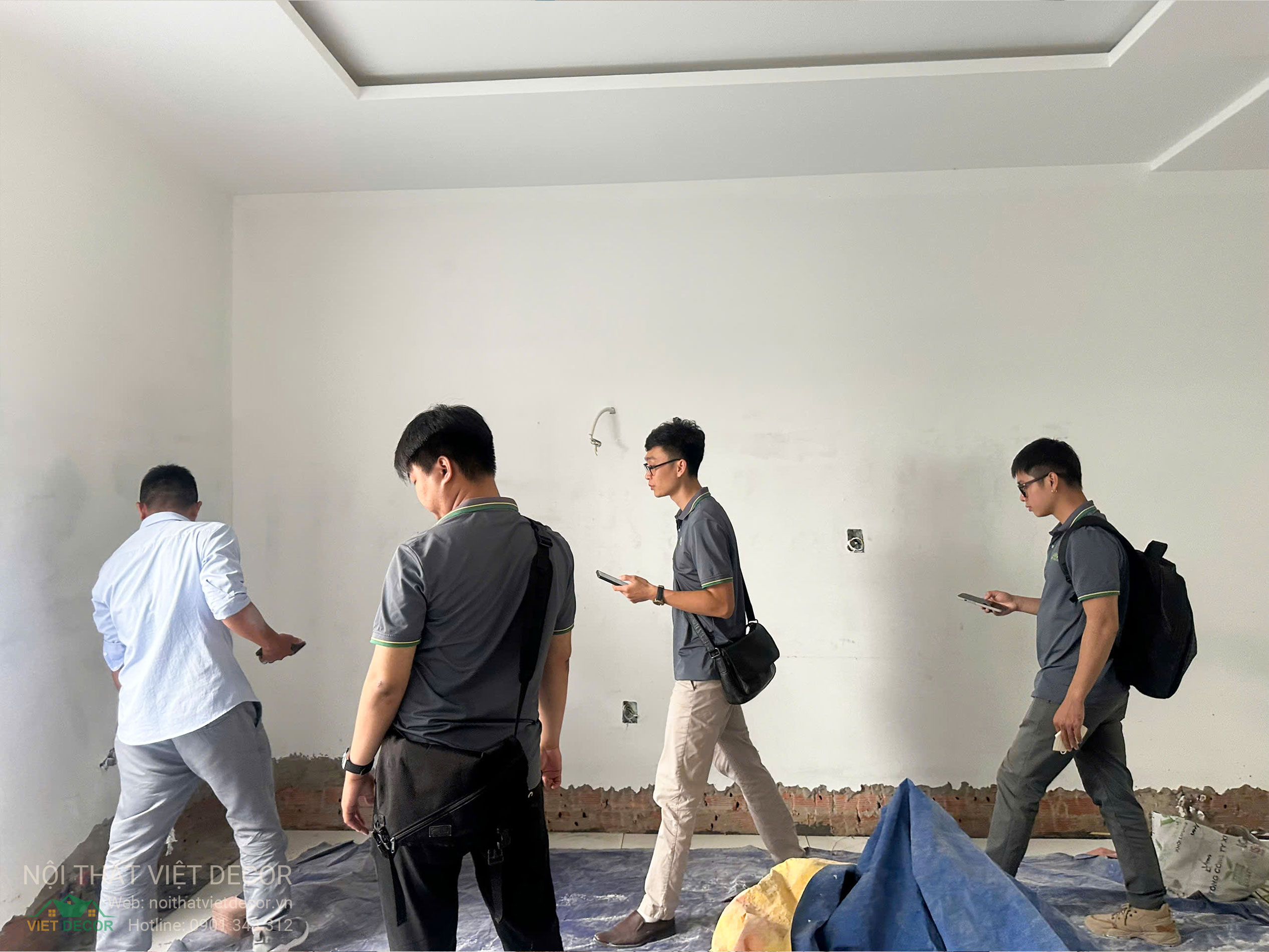 Nội thất Việt Decor thiết kế thi công trang trí nội thất nhà phố 3 tầng Lavilla Green City Long An Tây Ninh, hình ảnh khảo sát công trình
