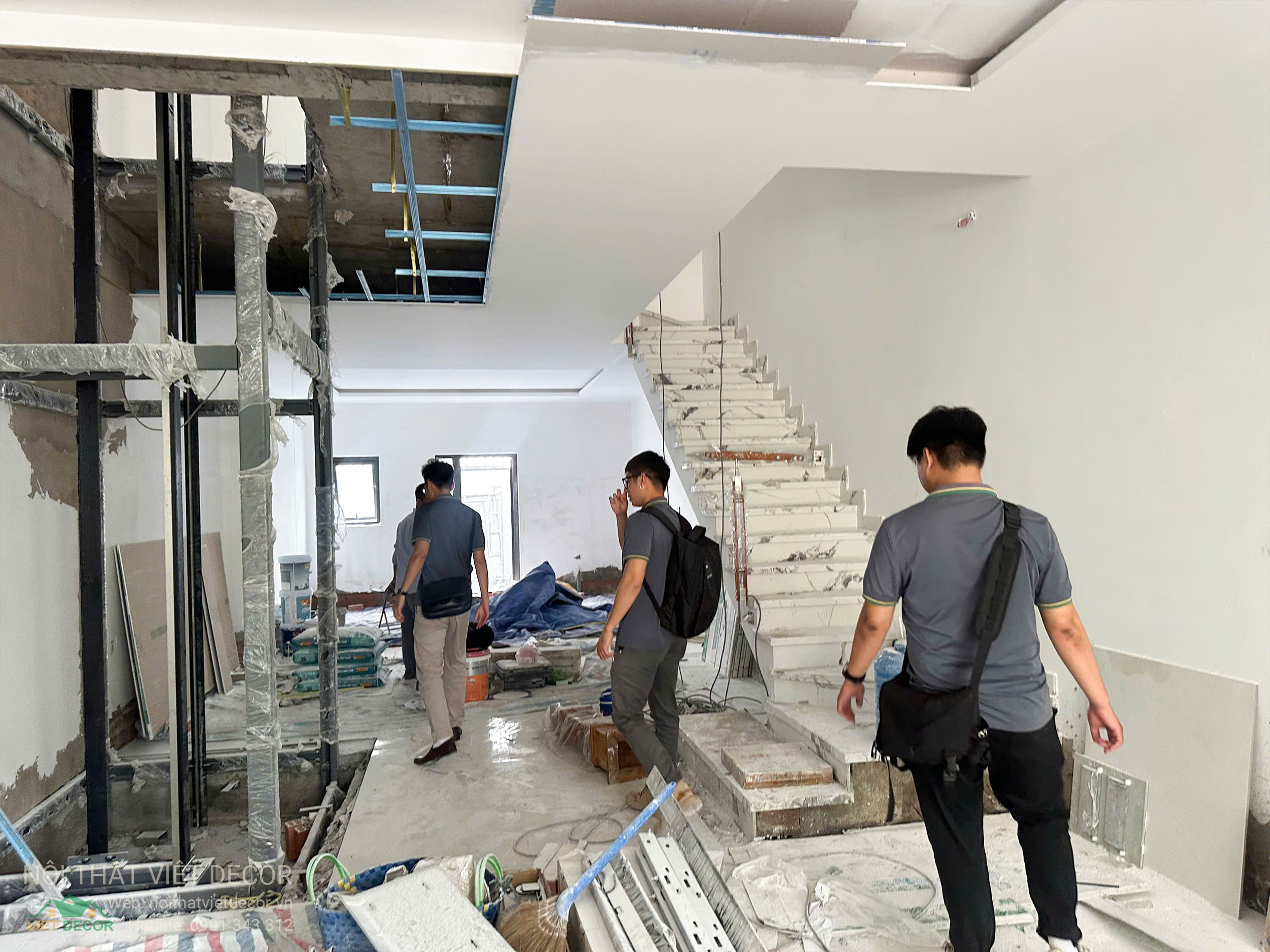 Nội thất Việt Decor thiết kế thi công trang trí nội thất nhà phố 3 tầng Lavilla Green City Long An Tây Ninh, hình ảnh khảo sát công trình