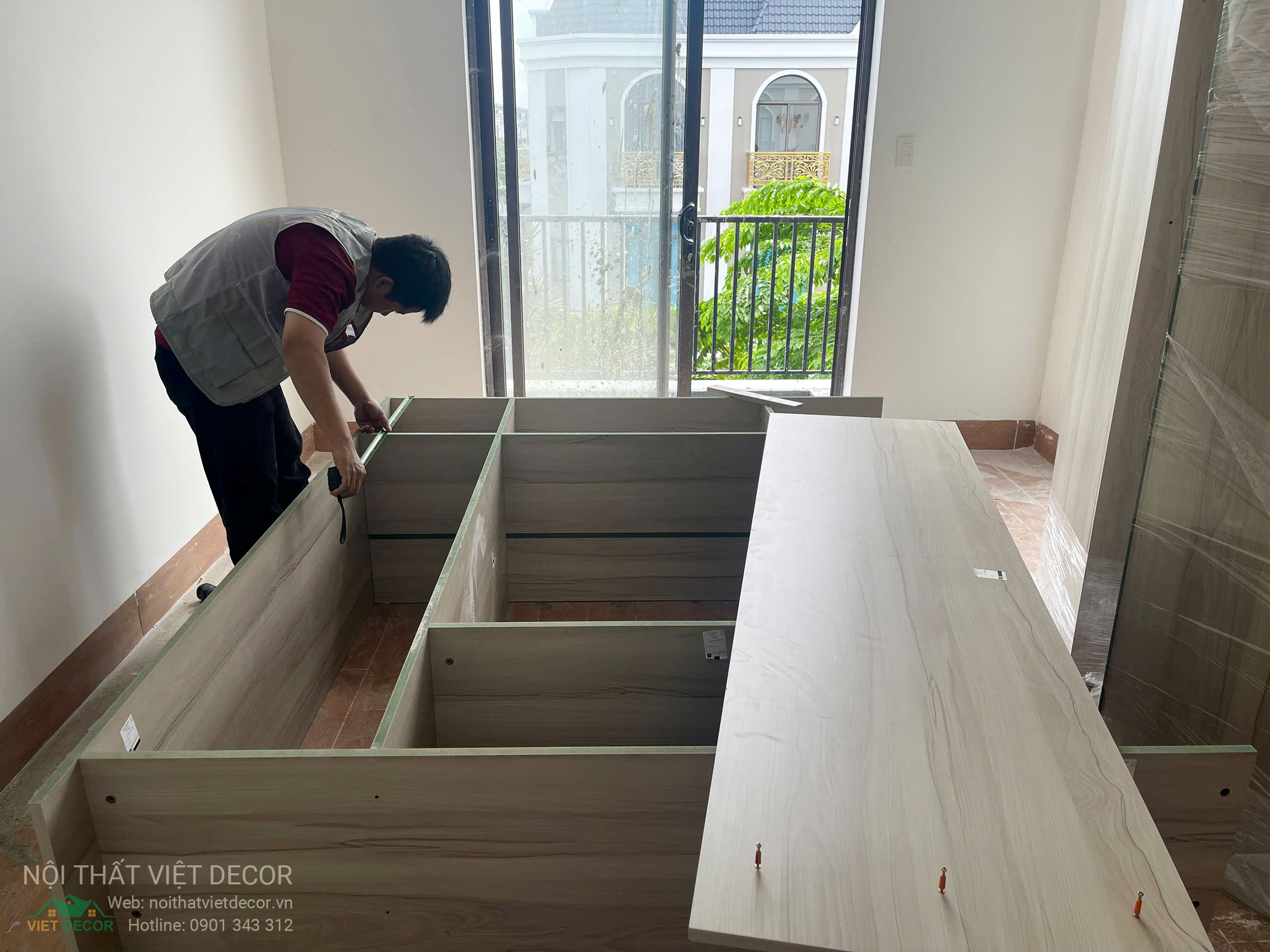 Nội thất Việt Decor thiết kế thi công trang trí nội thất nhà phố 3 tầng Lavilla Green City Long An Tây Ninh, hình ảnh thi công thực tế