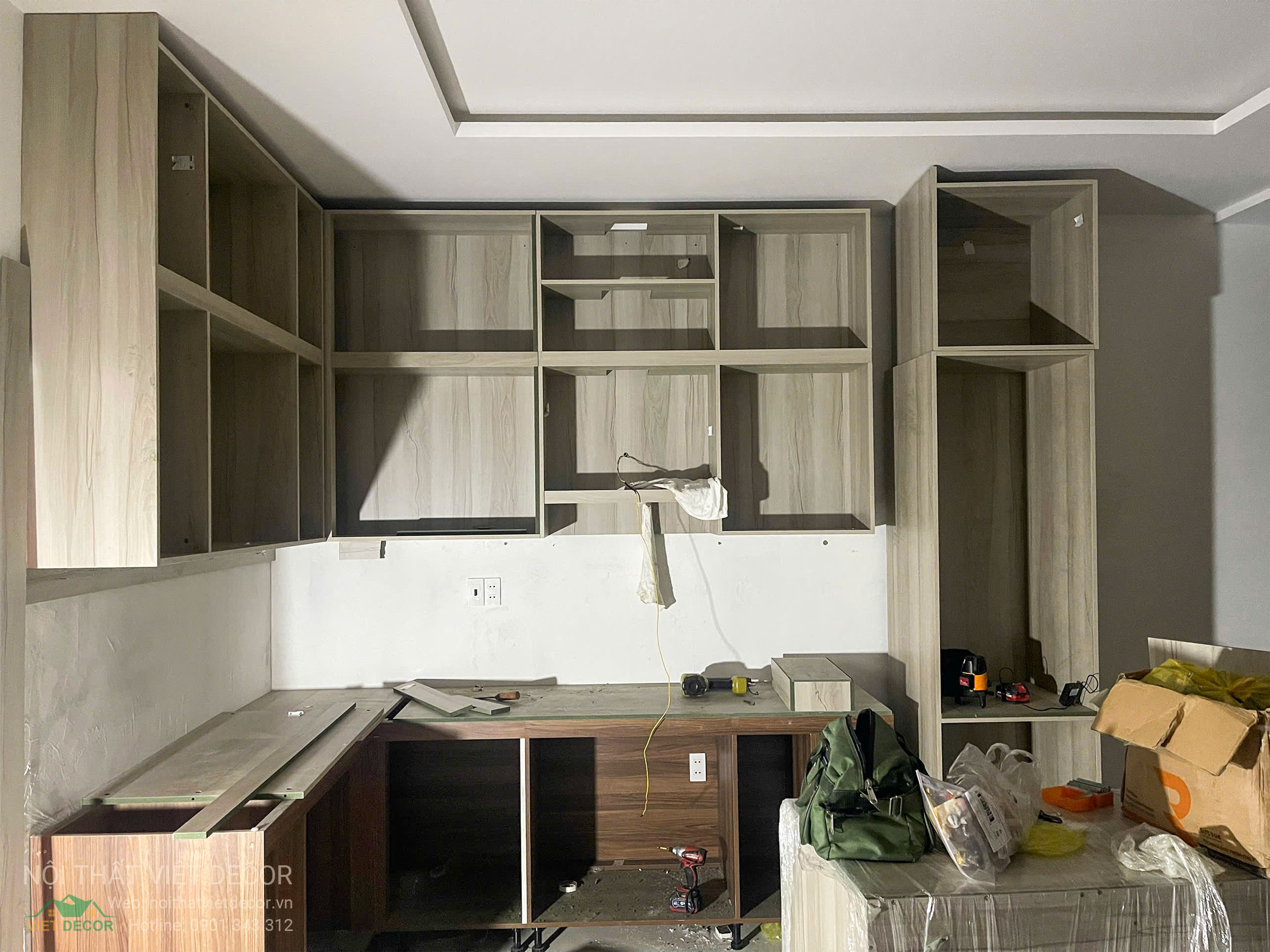 Nội thất Việt Decor thiết kế thi công trang trí nội thất nhà phố 3 tầng Lavilla Green City Long An Tây Ninh, hình ảnh thi công thực tế