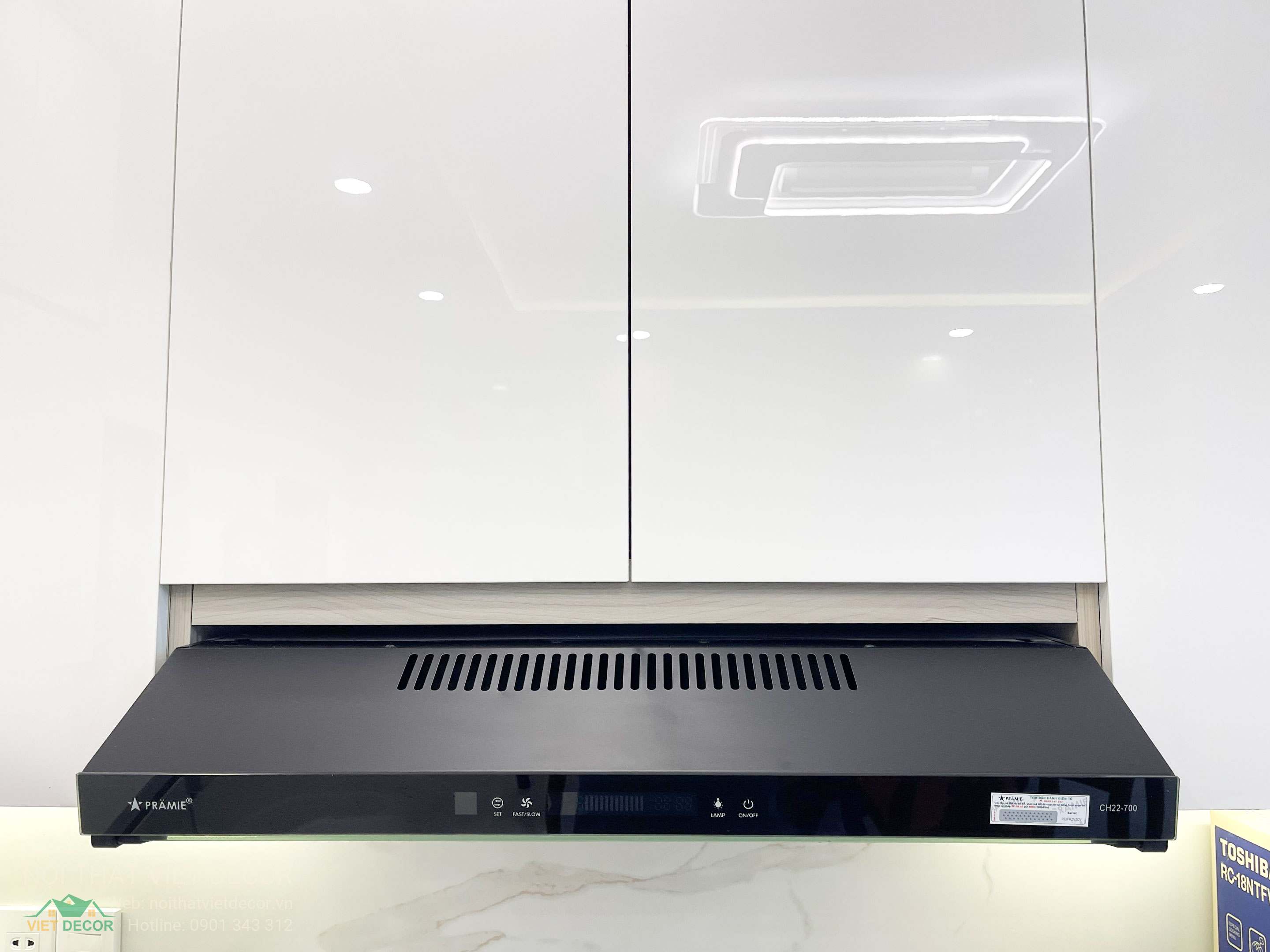 Nội thất Việt Decor thiết kế thi công trang trí nội thất nhà phố 3 tầng Lavilla Green City Long An Tây Ninh, thi công bàn giao tủ bếp