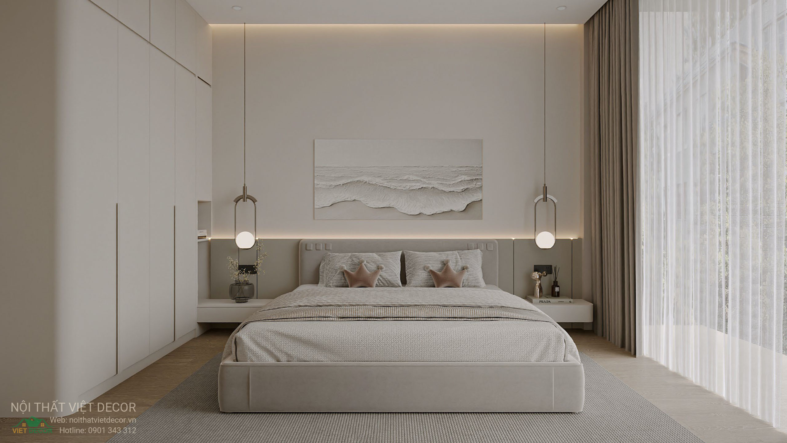 Nội Thất Việt Decor thiết kế thi công trang trí nội thất nhà phố tại phường Long Bình TP HCM, hồ sơ thiết kế 3D