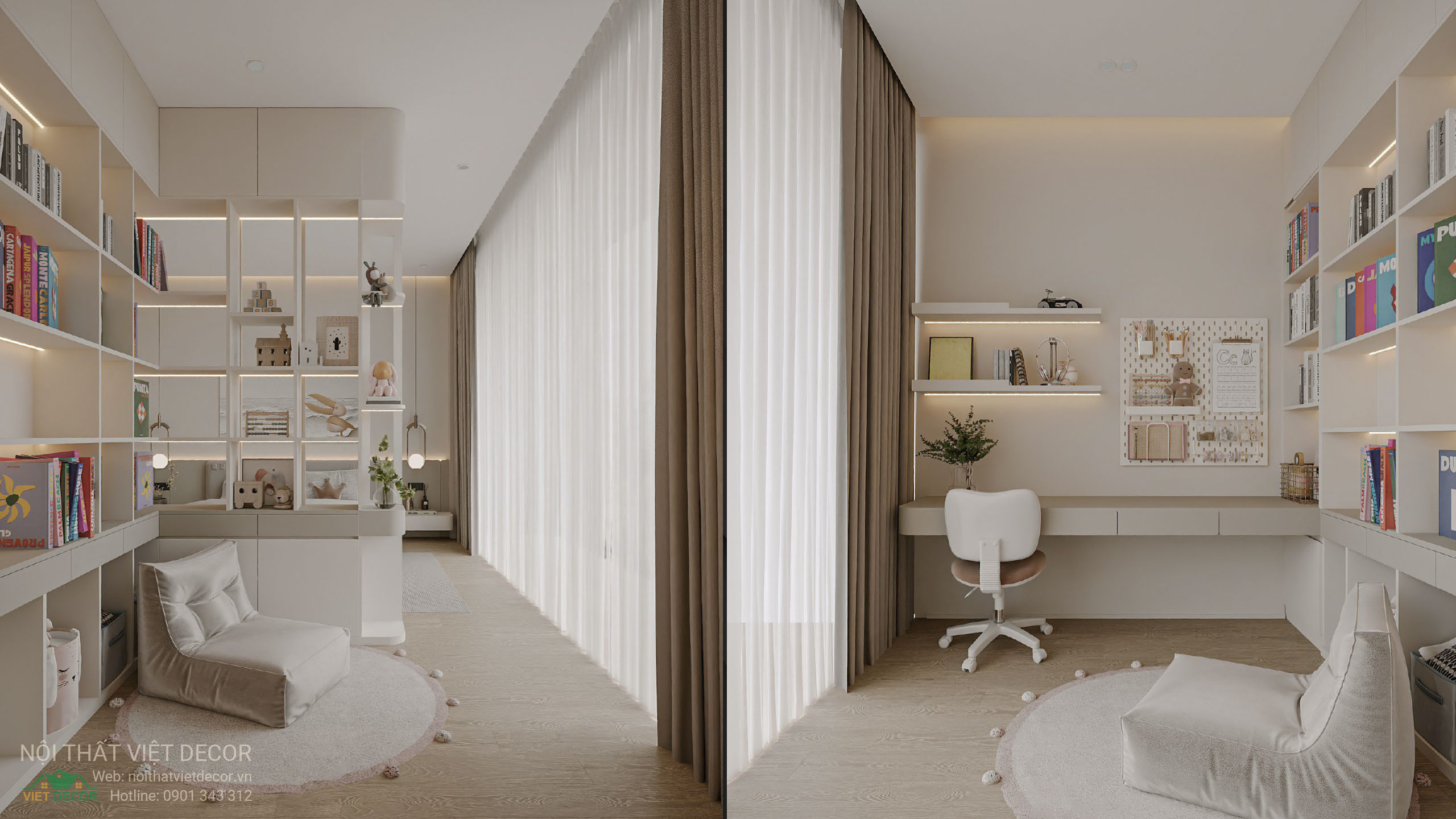 Nội Thất Việt Decor thiết kế thi công trang trí nội thất nhà phố tại phường Long Bình TP HCM, hồ sơ thiết kế 3D