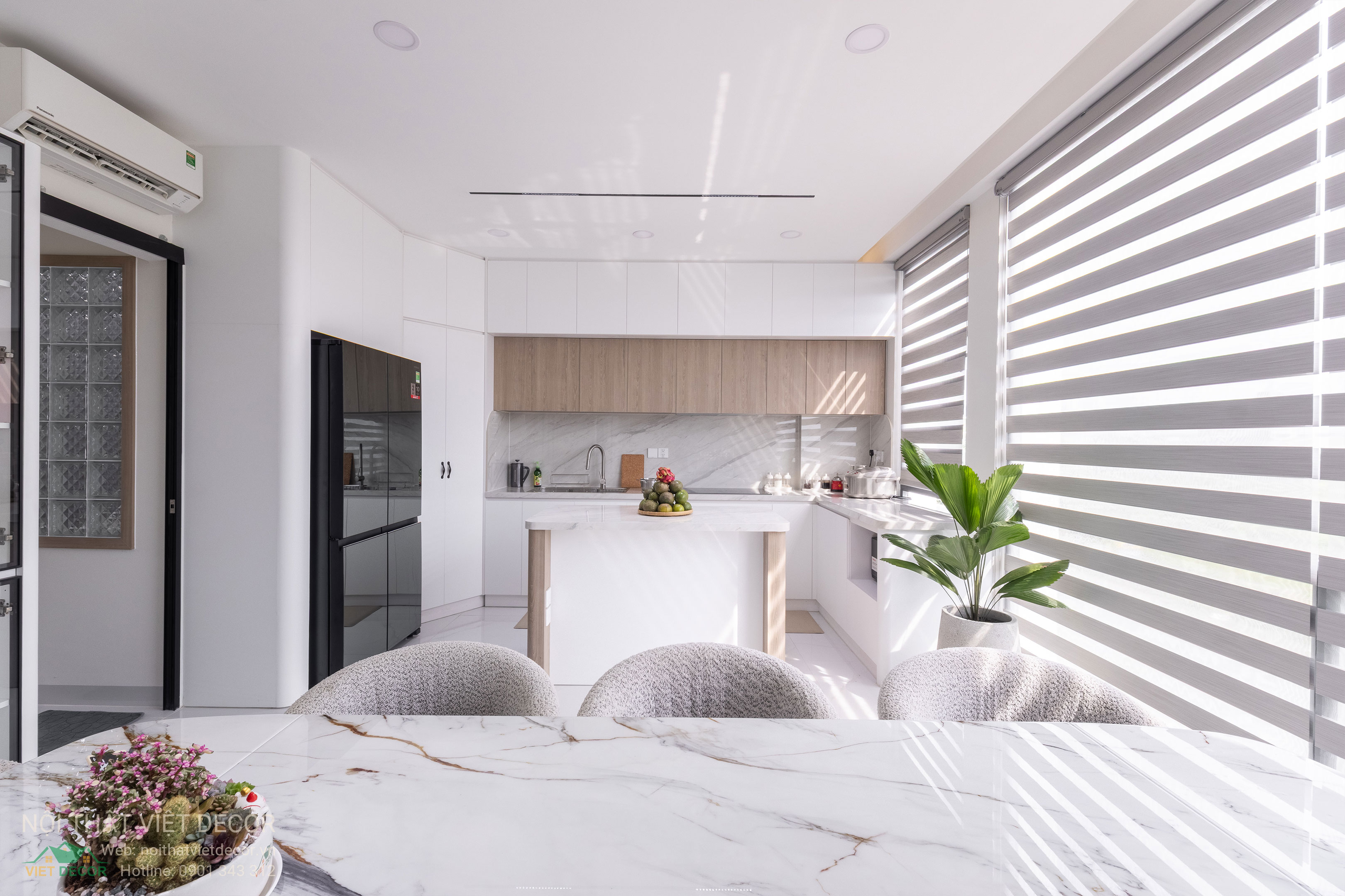 Nội Thất Việt Decor thiết kế thi công trang trí nội thất nhà phố tại phường Long Bình TP HCM, nhà bếp