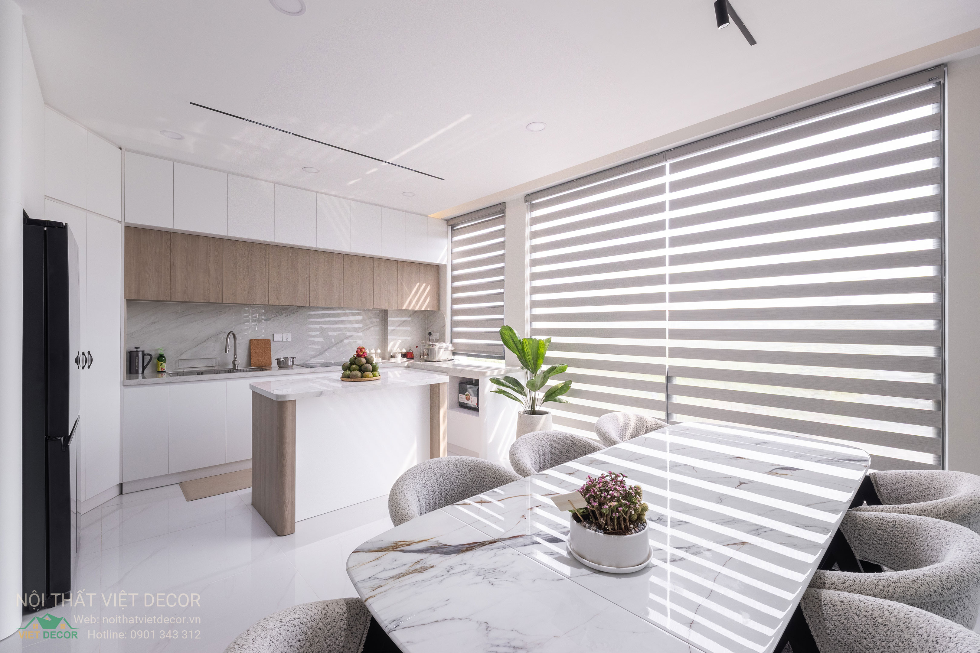 Nội Thất Việt Decor thiết kế thi công trang trí nội thất nhà phố tại phường Long Bình TP HCM, nhà bếp