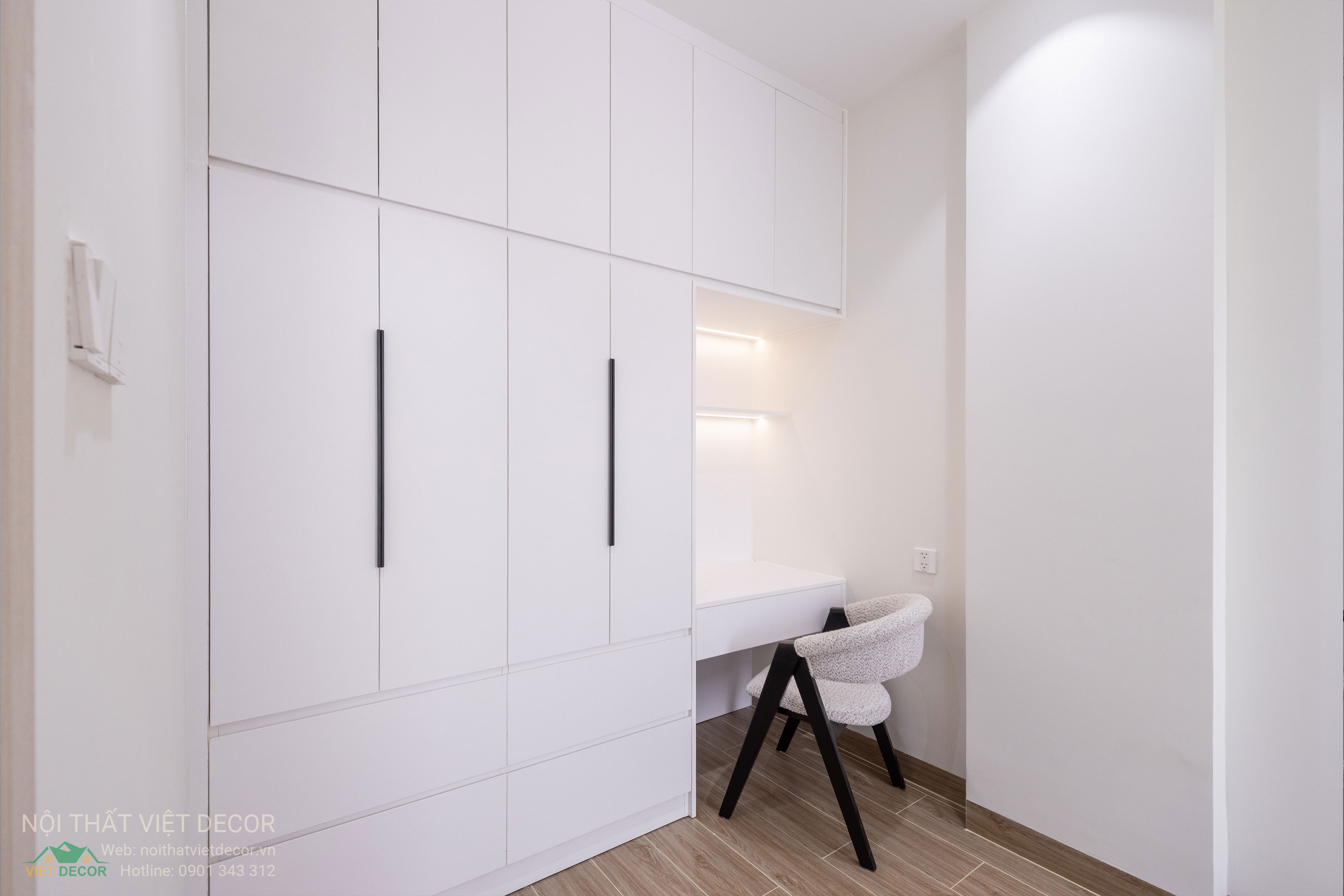 Nội Thất Việt Decor thiết kế thi công trang trí nội thất nhà phố tại phường Long Bình TP HCM, phòng ngủ khách