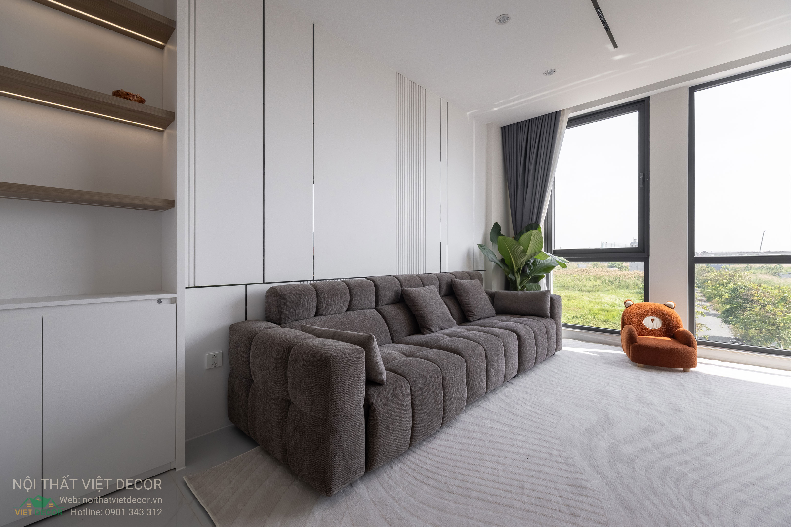Nội Thất Việt Decor thiết kế thi công trang trí nội thất nhà phố tại phường Long Bình TP HCM, phòng khách