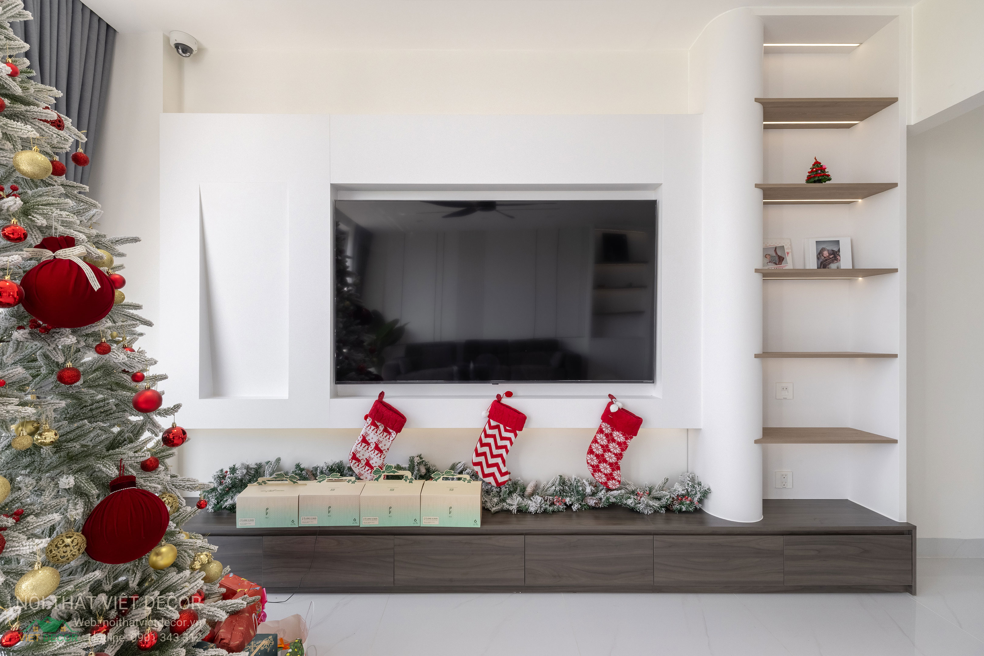 Nội Thất Việt Decor thiết kế thi công trang trí nội thất nhà phố tại phường Long Bình TP HCM, phòng khách