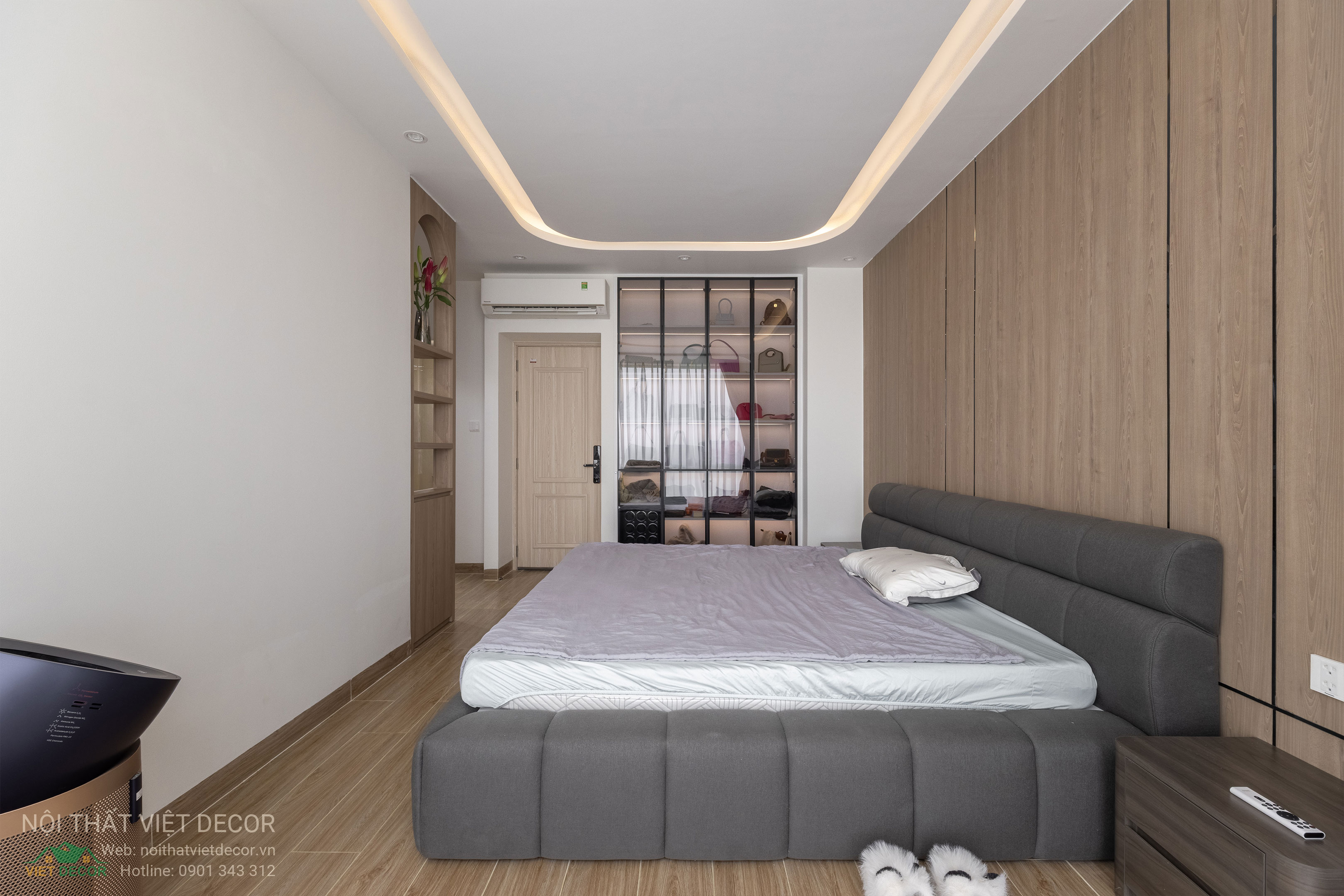 Nội Thất Việt Decor thiết kế thi công trang trí nội thất nhà phố tại phường Long Bình TP HCM, phòng ngủ master