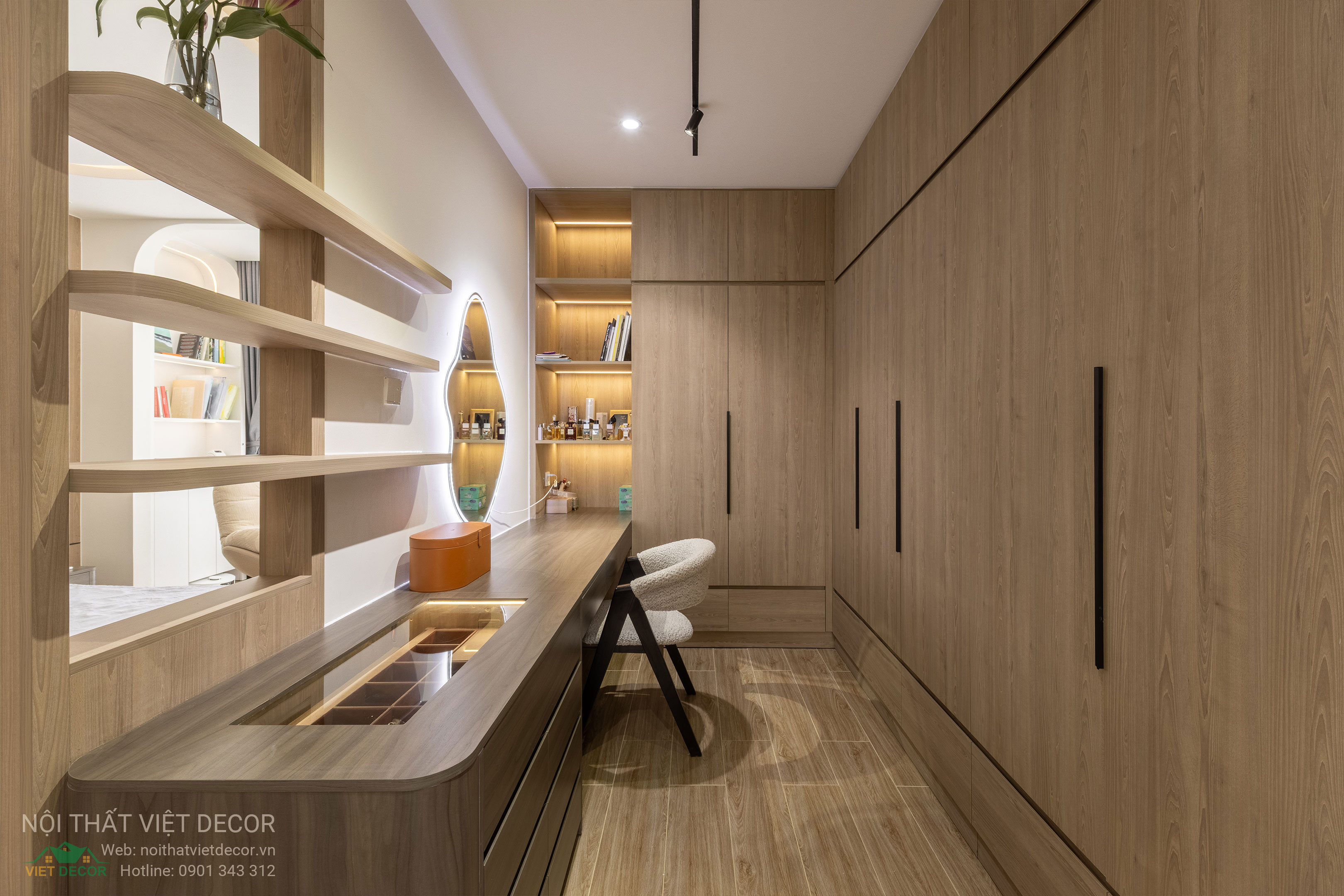Nội Thất Việt Decor thiết kế thi công trang trí nội thất nhà phố tại phường Long Bình TP HCM, phòng ngủ master