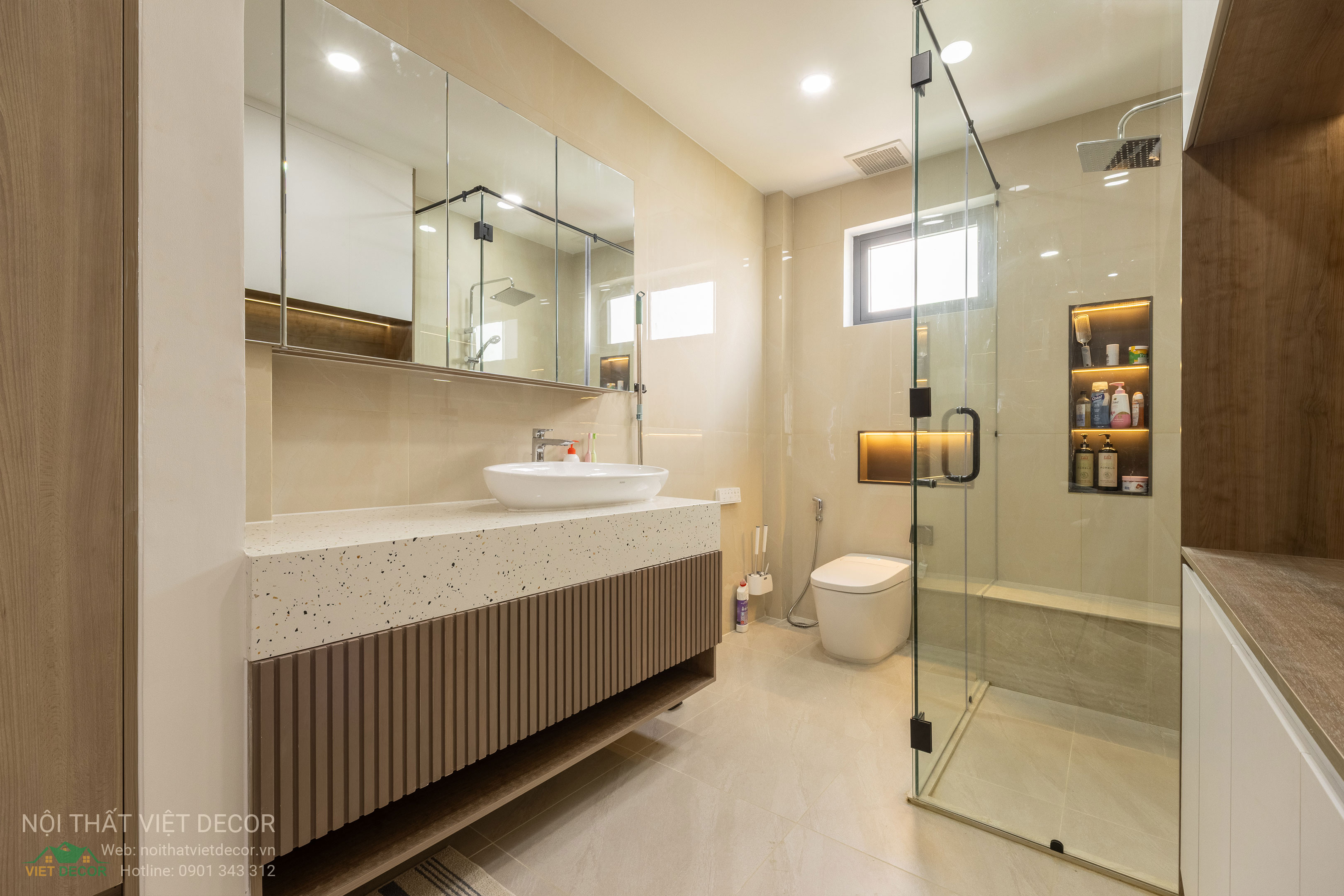 Nội Thất Việt Decor thiết kế thi công trang trí nội thất nhà phố tại phường Long Bình TP HCM, wc master