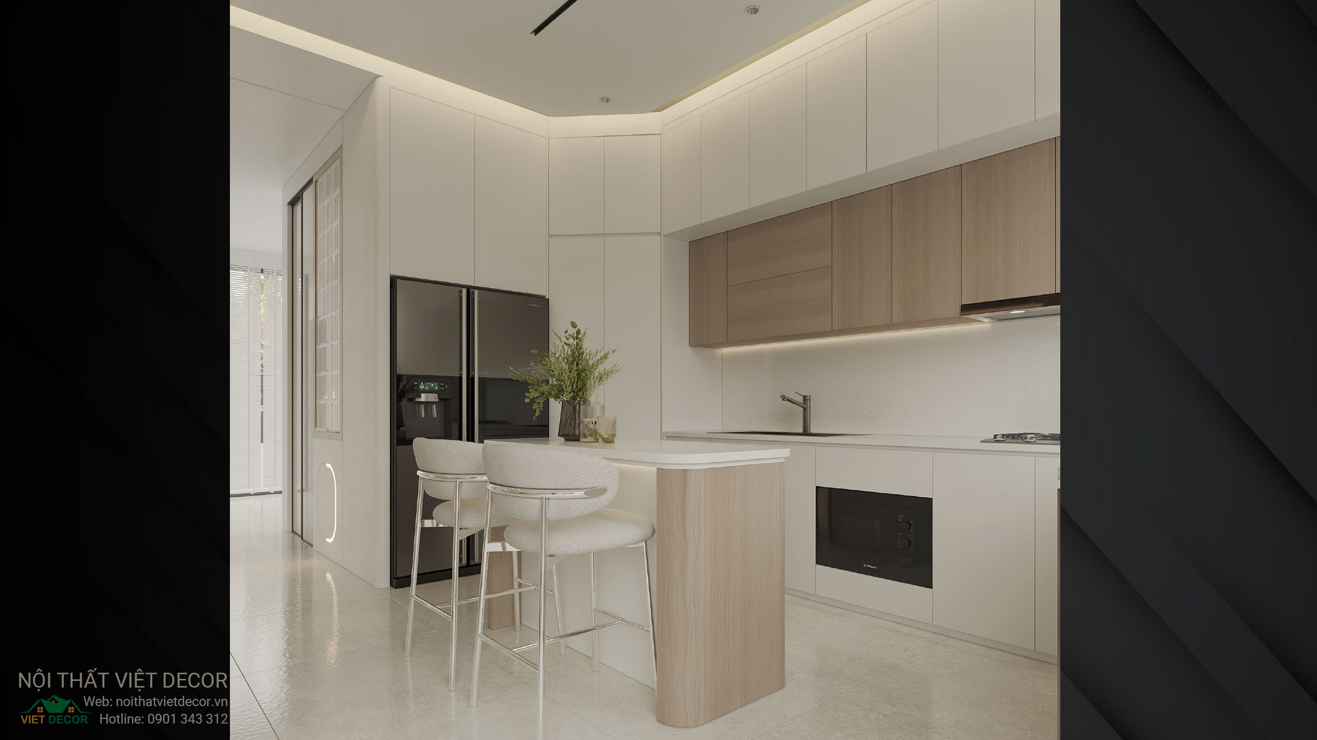 Nội Thất Việt Decor thiết kế thi công trang trí nội thất nhà phố tại phường Long Bình TP HCM, hồ sơ thiết kế 3D