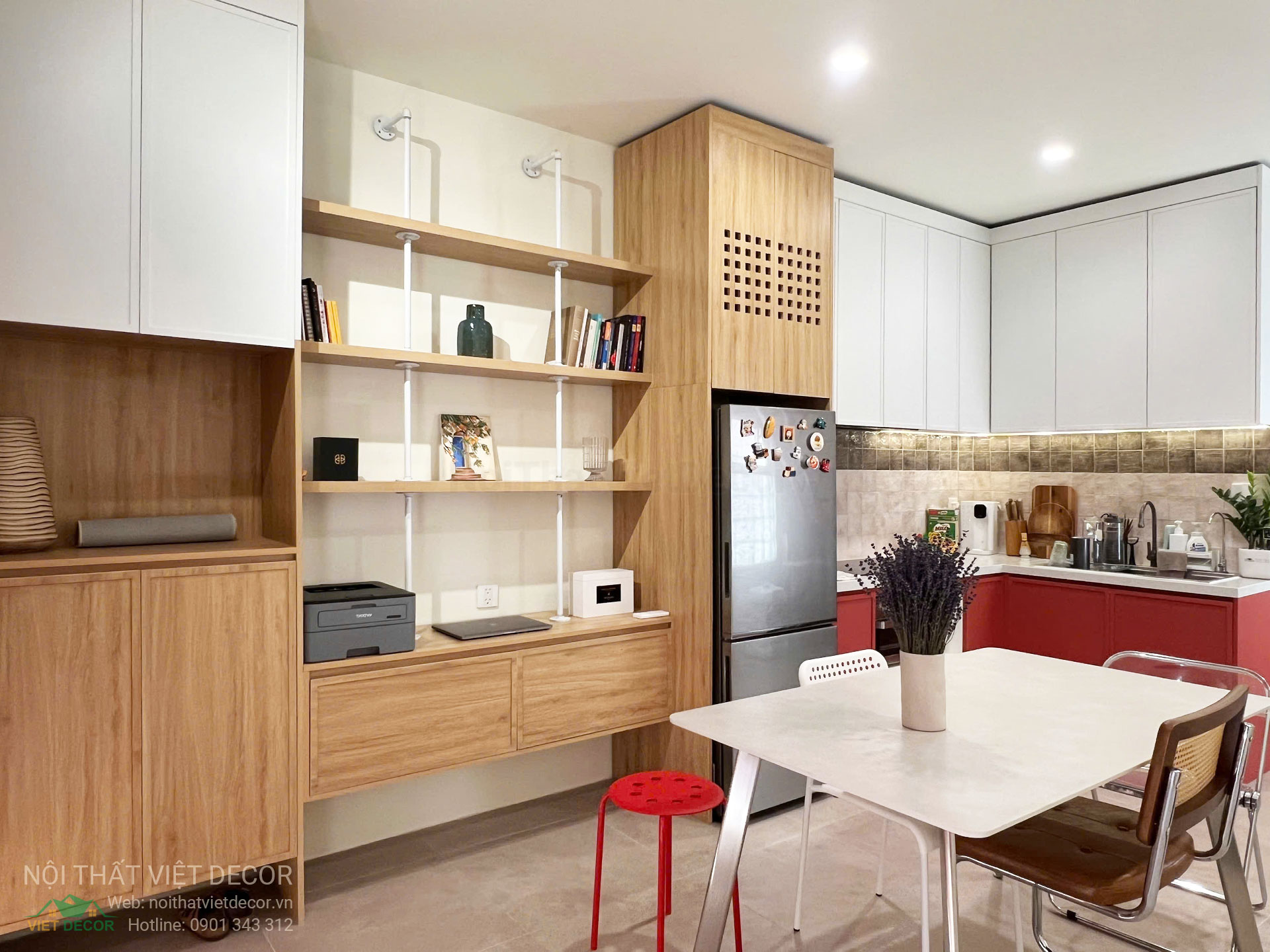 Nội Thất Việt Decor thiết kế thi công nội thất tủ bếp cánh huỳnh pano gỗ công nghiệp An Cường, Ba Thanh tại quận 4 thành phố Hồ Chí Minh