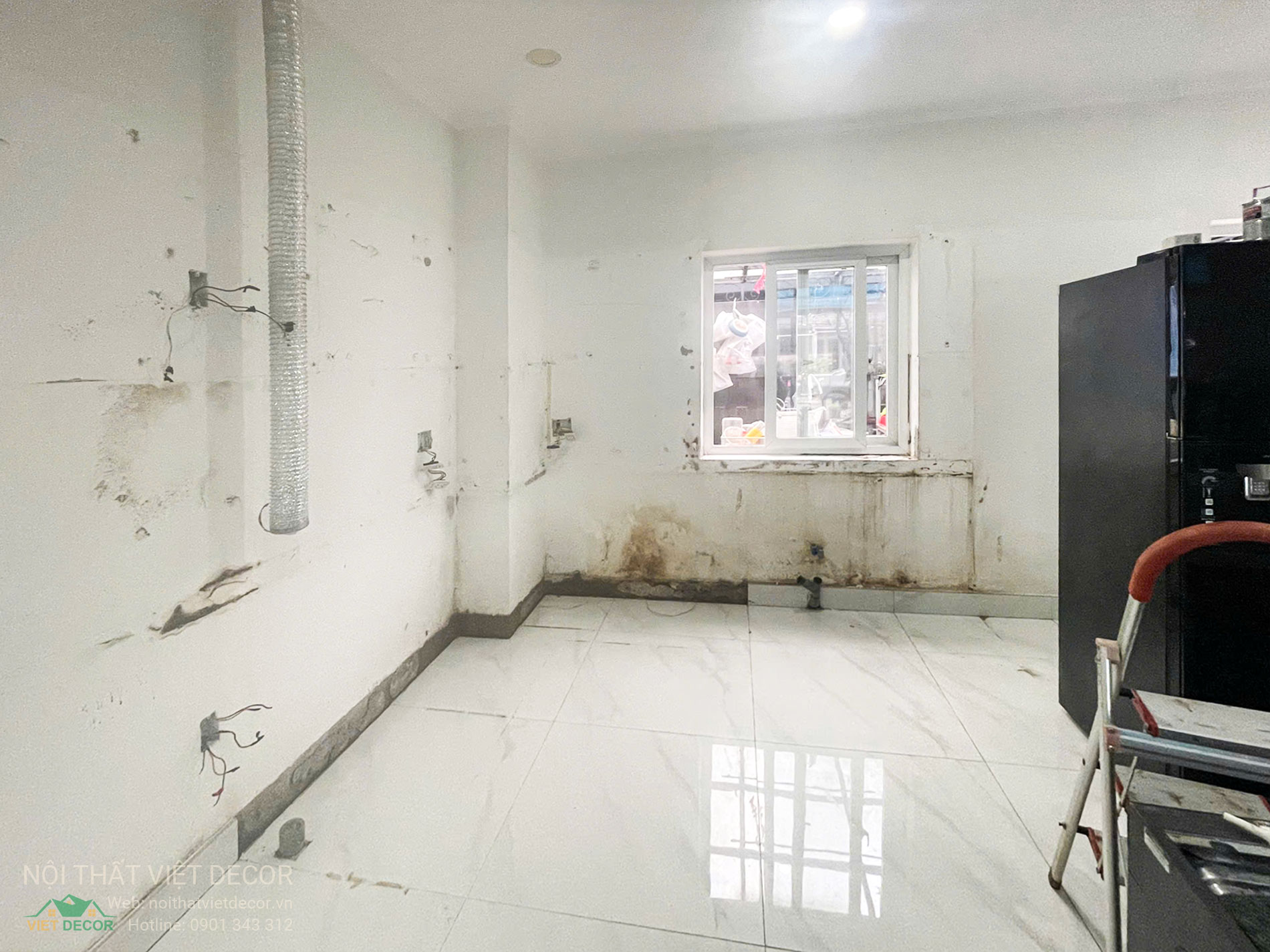 Nội Thất Việt Decor thiết kế thi công tủ bếp đẹp chữ L tại phường Long Trường (quận 9 cũ) TP HCM