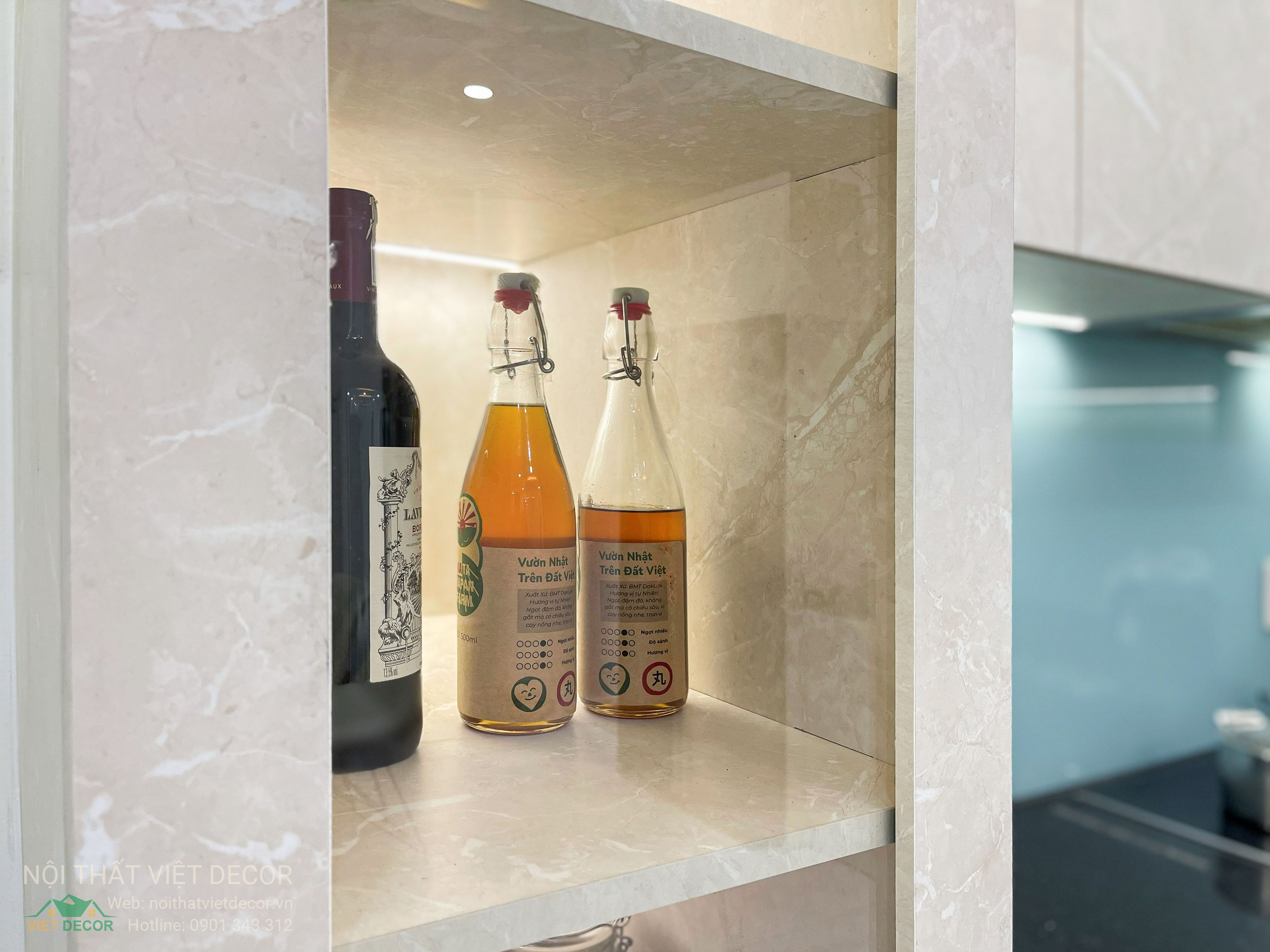 Nội Thất Việt Decor thiết kế thi công tủ bếp đẹp chữ L tại phường Long Trường (quận 9 cũ) TP HCM