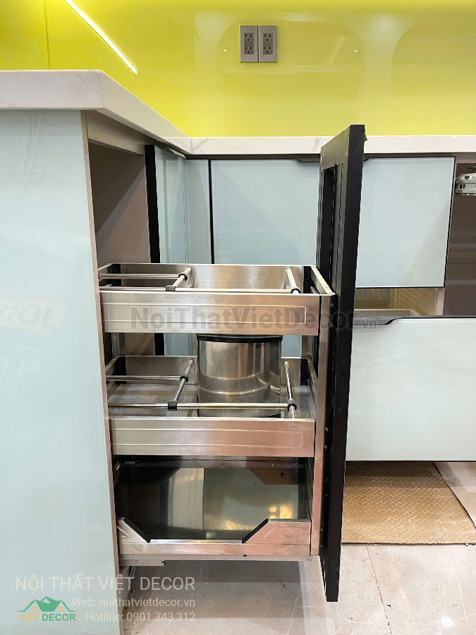 Nội Thất Việt Decor thiết kế thi công tủ bếp hợp kim nhôm cánh kính cao cấp tại quận 9, thành phố Hồ Chí Minh