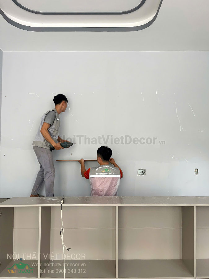 Nội Thất Việt Decor thiết kế thi công tủ bếp hợp kim nhôm cánh kính cao cấp tại quận 9, thành phố Hồ Chí Minh