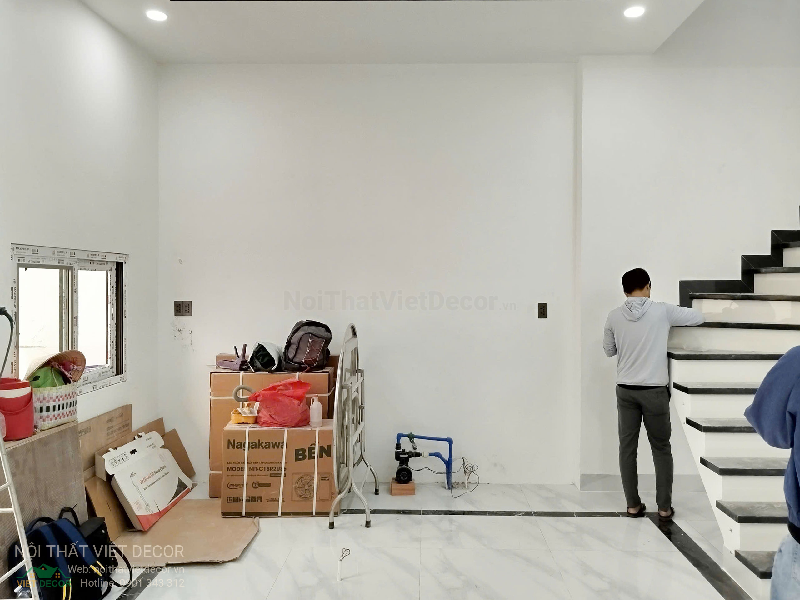 Nội Thất Việt Decor thiết kế thi công tủ bếp cao cấp HDF, WPB cánh phủ acrylic An Cường kết hợp cánh kính slim tại Bình Tân TP HCM