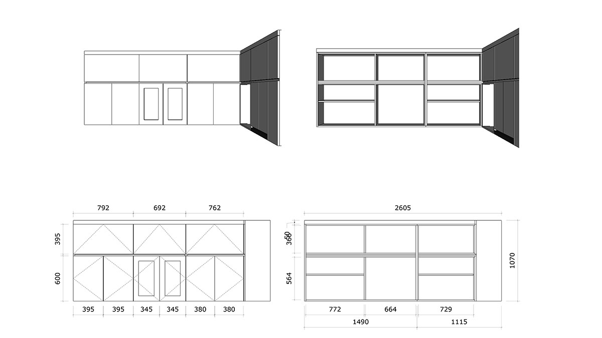 Noithatvietdecor Tủ bếp trên hiện đại chữ L, gỗ công nghiệp MDF chống ẩm phủ melamine An Cường