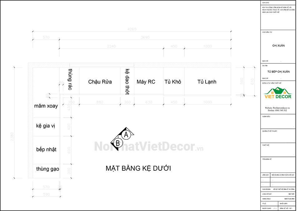 Noithatvietdecor Tủ bếp hiện đại chữ L, khung inox 304 sơn tĩnh điện, cánh kính viền nhôm, mặt đá nhân tạo cao cấp vicostone BQ8221