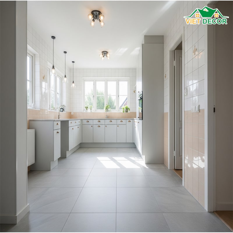 Phối màu gạch lát nền, gạch ốp tường đồng tông