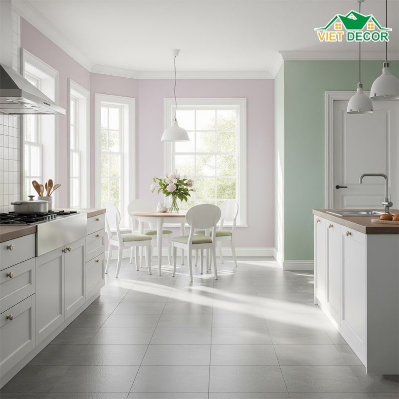 Một số ý tưởng phối màu gạch nền và gạch ốp tường