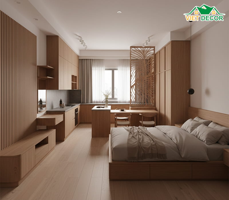 Thi công nội thất gỗ may đo theo yêu cầu