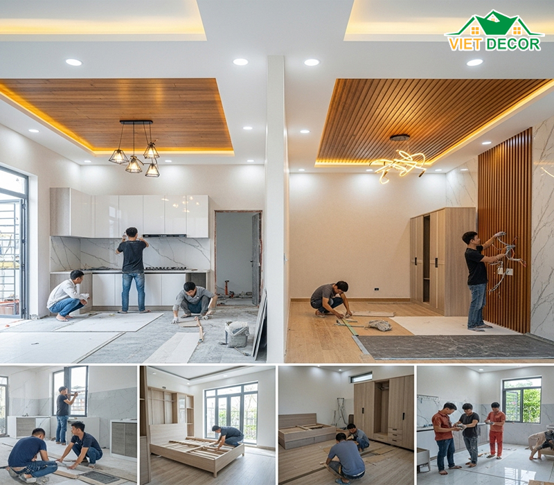 Các hạng mục thi công hoàn thiện nhà phố