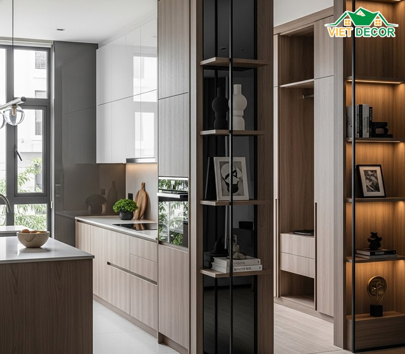 Thi công các hạng mục trang trí nội thất khác (tủ bếp, tủ quần áo âm tường…)