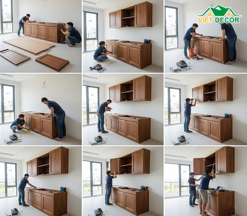 Quy trình thi công tủ bếp chuyên nghiệp tại Nội Thất Việt Decor