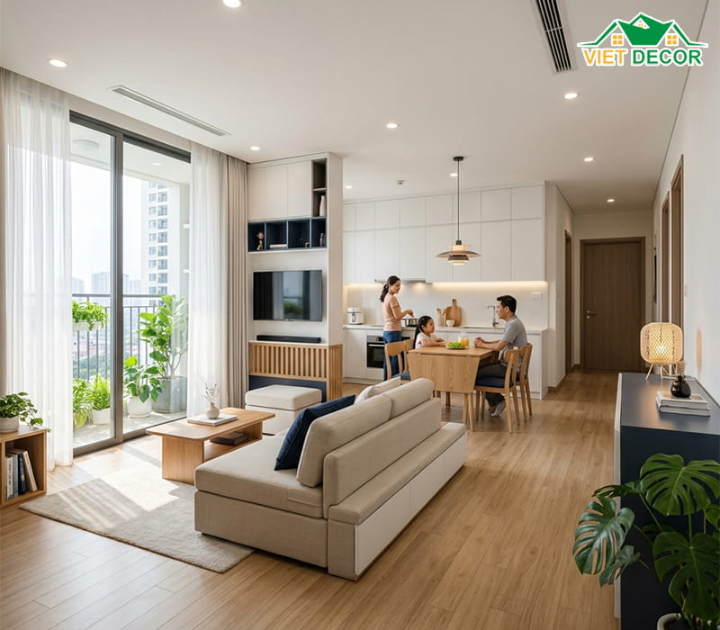 Những lưu ý "vàng" khi thi công nội thất căn hộ 100m2