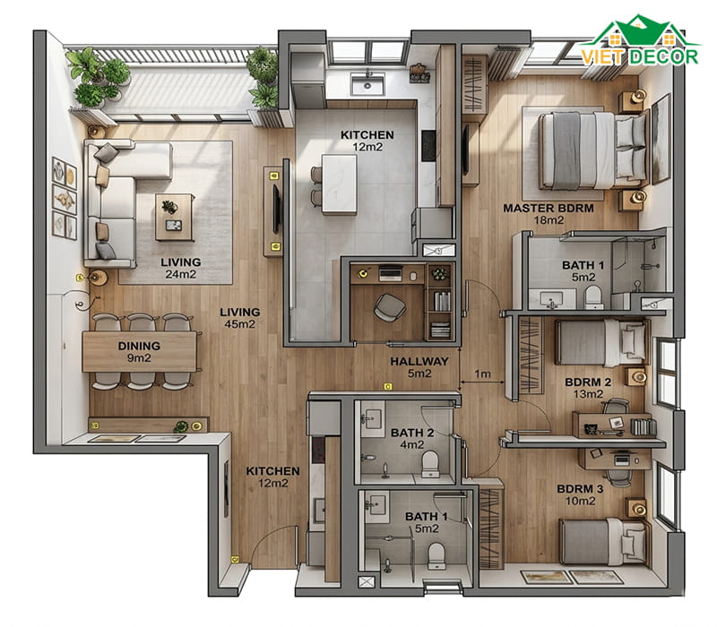 Nguyên tắc phân chia không gian