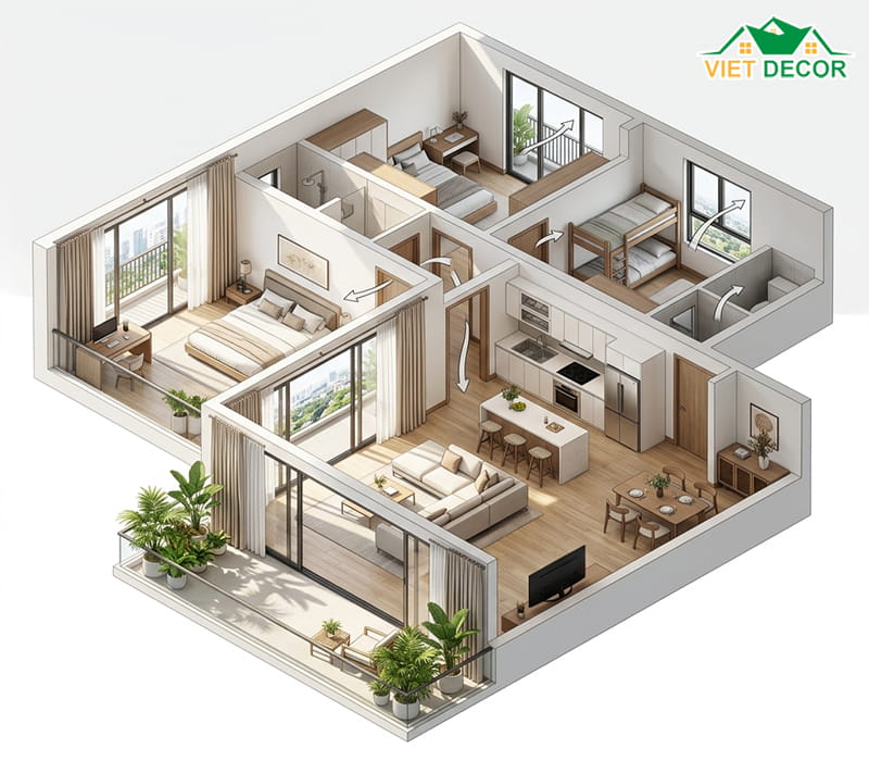 Tận dụng ánh sáng và thông gió tự nhiên