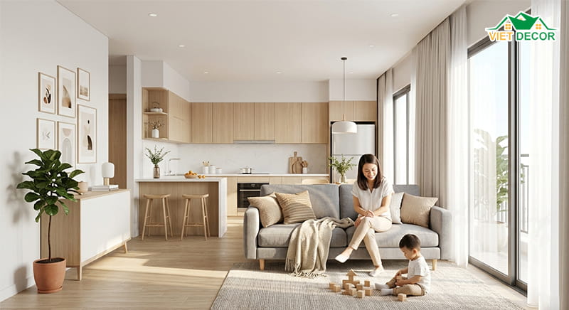 Phong cách Bắc Âu (Scandinavian) – Cảm giác thông thoáng, ấm cúng