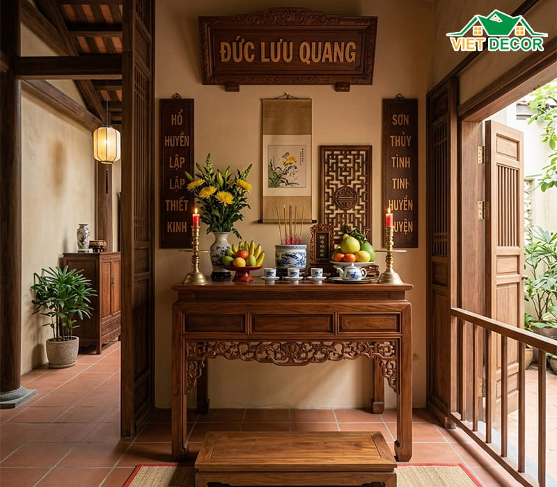 Vị trí đặt bàn thờ tọa cát hướng cát